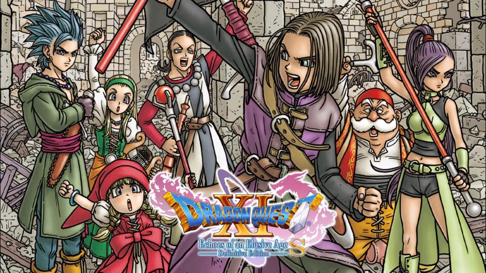 La copertina di Dragan Quest 11 Echi di un era passata annunciato in Definitive Edition su Nintendo Switch 2