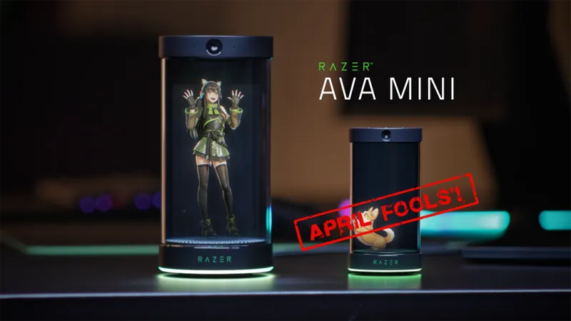 Razer AVA Mini virtual pet 3D basato su IA campagna April Fools 2026