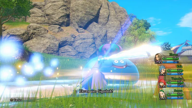 dragon questi xi definitive edition switch 2 combattimento